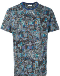 T-shirt stampata blu di Etro