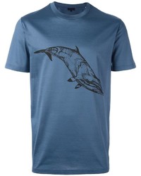T-shirt stampata blu di Lanvin