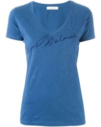 T-shirt stampata blu di PIERRE BALMAIN