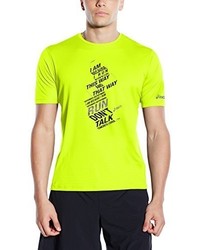T-shirt stampata gialla di Asics