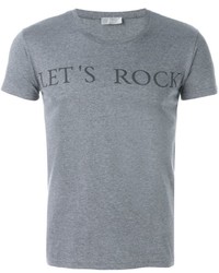T-shirt stampata grigia di Christian Dior