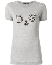 T-shirt stampata grigia di Dolce & Gabbana