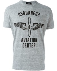T-shirt stampata grigia di DSQUARED2