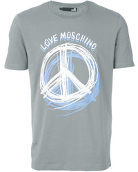 T-shirt stampata grigia di Love Moschino