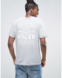 T-shirt stampata grigia di Poler
