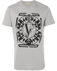 T-shirt stampata grigia di Versace