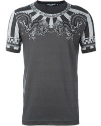 T-shirt stampata grigio scuro di Dolce & Gabbana