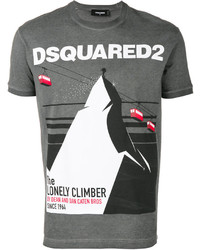 T-shirt stampata grigio scuro di DSQUARED2