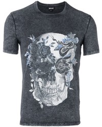 T-shirt stampata grigio scuro di Just Cavalli