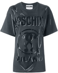 T-shirt stampata grigio scuro di Moschino