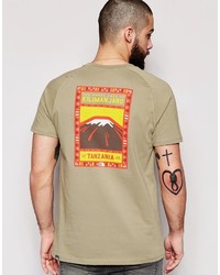 T-shirt stampata marrone chiaro di The North Face