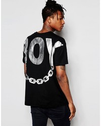 T-shirt stampata nera di Boy London