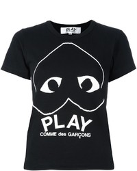 T-shirt stampata nera di Comme des Garcons