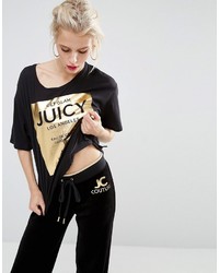 T-shirt stampata nera di Juicy Couture