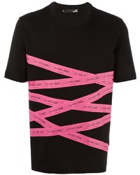 T-shirt stampata nera di Love Moschino