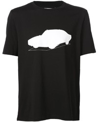 T-shirt stampata nera di Maison Margiela