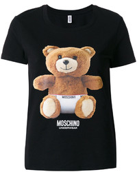 T-shirt stampata nera di Moschino