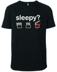 T-shirt stampata nera di Moschino