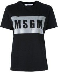 T-shirt stampata nera di MSGM