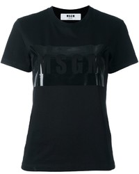 T-shirt stampata nera di MSGM