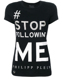 T-shirt stampata nera di Philipp Plein