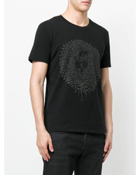 T-shirt stampata nera di Just Cavalli
