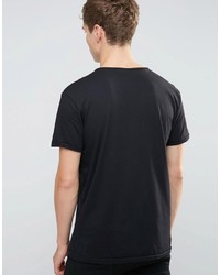 T-shirt stampata nera di Benetton