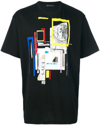T-shirt stampata nera di Versace