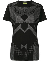 T-shirt stampata nera di Versace