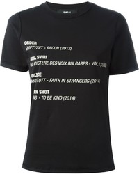 T-shirt stampata nera di Yang Li