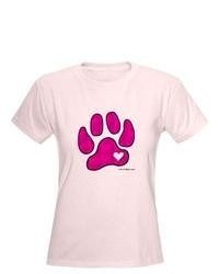 T-shirt stampata rosa