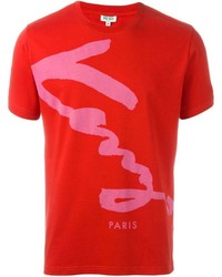 T-shirt stampata rossa di Kenzo