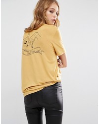 T-shirt stampata senape di Lira