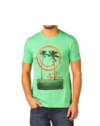 T-shirt stampata verde