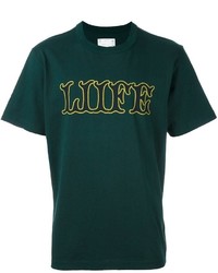 T-shirt stampata verde scuro di Sacai