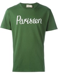 T-shirt stampata verde di MAISON KITSUNÉ