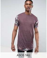 T-shirt stampata viola melanzana