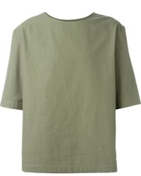 T-shirt verde oliva di Lemaire