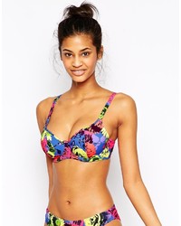 Top bikini a fiori multicolore di Freya
