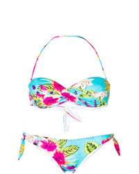 Top bikini a fiori multicolore di MC2 Saint Barth