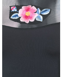 Top bikini a fiori nero di Cynthia Rowley