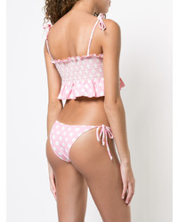 Top bikini a pois rosa di Lisa Marie Fernandez