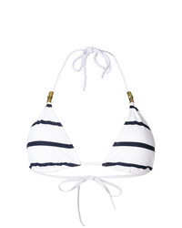Top bikini a righe orizzontali bianco di Heidi Klein