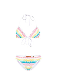 Top bikini a righe orizzontali multicolore di MISSONI MARE
