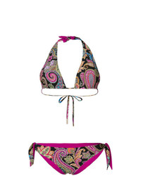 Top bikini con stampa cachemire multicolore di Etro