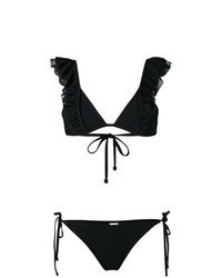 Top bikini con volant nero di Zimmermann