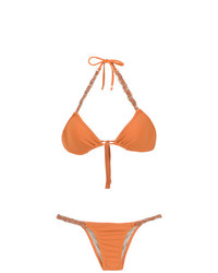Top bikini decorato arancione di Amir Slama