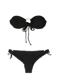 Top bikini decorato nero di Amir Slama