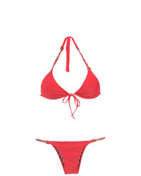 Top bikini decorato rosso di Amir Slama