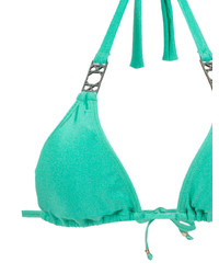 Top bikini decorato verde menta di Amir Slama